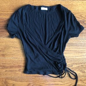 EJ Black Wrap Top